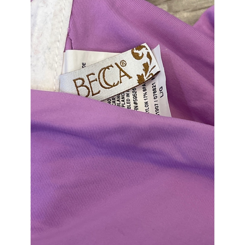 BECCA by Rebecca Virtue Purple One Piece Swimsuit Tie Shoulder Large